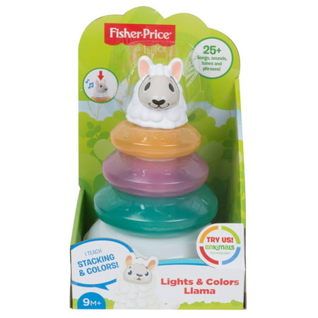 Award Winning Fisher-Price Linkimals Lights & Colors Llama, Musical Stacking Toy