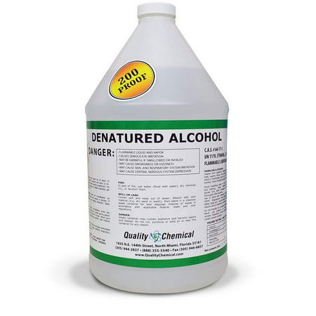 Quality Chemical Denatured Alcohol (Ethanol) 200 Proof / 1 Gallon (128 oz.)