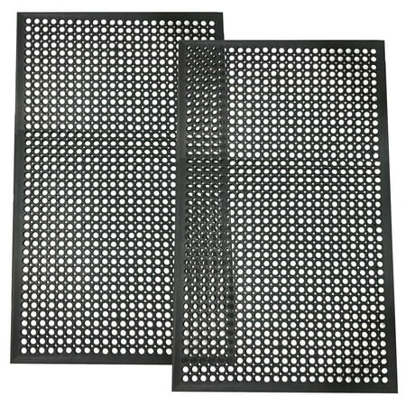 Buffalo Tools 3 x 5 Foot Industrial Rubber Floor Mat - 2Pk