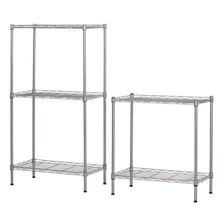 SamyoHome 60"x 22"x 12" Heavy Duty Steel Storage Rack Metal Shelf Wire Shelving, Silver
