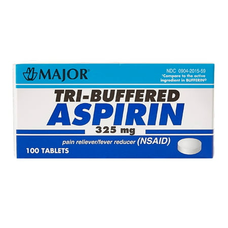 Major Tri-Buffered Aspirin 325 mg 100 Tablets (100/btl)