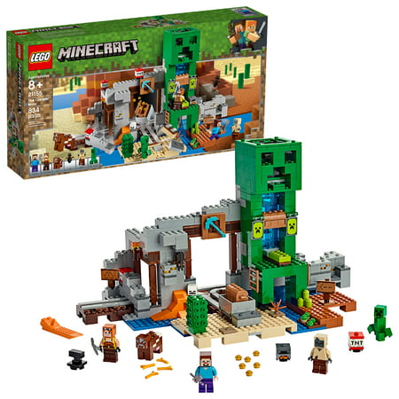 LEGO Minecraft The Creeper Mine 21155 Toy Rail Track Building Set (830 Pieces)