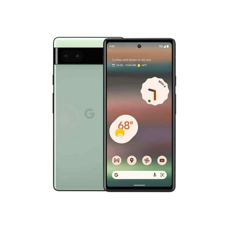 Google Pixel 6a 128 GB Smartphone, 6.1" OLED Full HD Plus 1080 x 2400, Octa-core (Cortex X1Dual-core (2 Core) 2.80 GHz + Cortex A76 Dual-core (2 Core) 2.25 GHz + Cortex A55 Quad-core (4 Core) 1.80 GHz), 6 GB RAM, Android 12, 5G, Sage