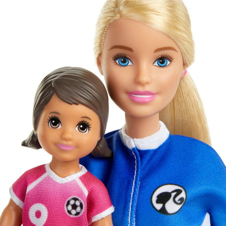 Barbie Career Soccer Coach Playset with 2 Dolls and AccessoriesMulticolor 1,