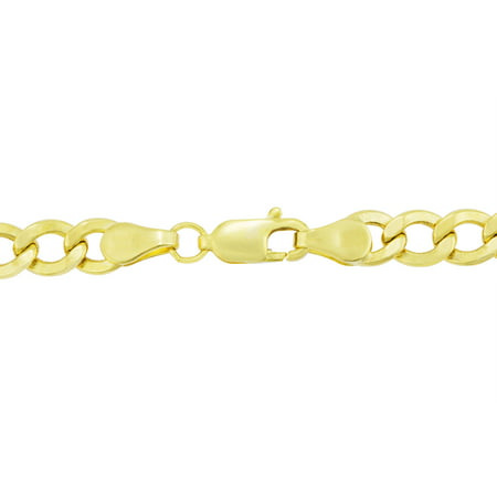 Nuragold 10k Yellow Gold 5.5mm Cuban Curb Link Chain Pendant Necklace, Mens Womens with Lobster Clasp 18" - 30"