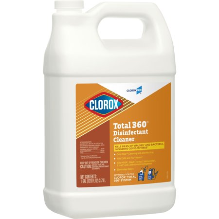 CloroxPro? Clorox Total 360? Disinfectant Cleaner, 128 Ounces (Pack of 4)