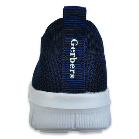 Gerber Baby Boys Knit Slip-On Sneakers, Sizes 4-6, Navy, 9-12 Months