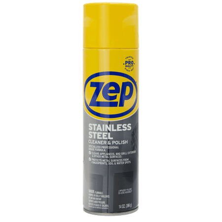 Zep Stainless Steel Cleaner & Polish ZUSSTL14 (CASE of 12) Protects Metal Surfaces from Fingerprints, Soil & Waterspots, Pack of 12