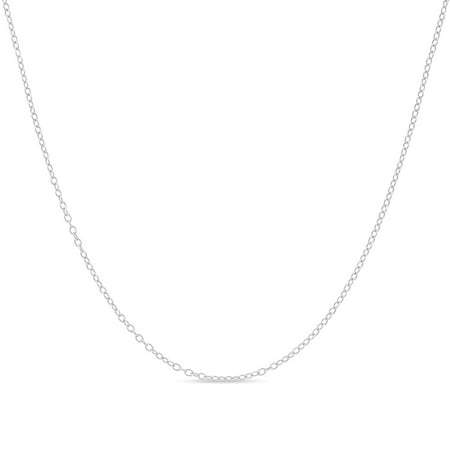 Cable Chain Necklace Sterling Silver Italian 1.3mm Nickel Free 14 inch