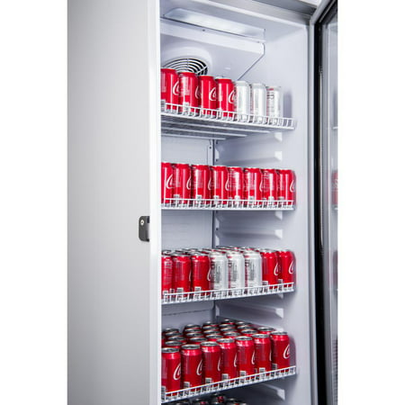 9.0 cu. ft Single Door Commercial Refrigerator Beverage Cooler in Gray, Gray