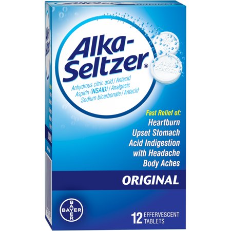 Alka Seltzer Heartburn Relief and Pain Relief Antacid Tablets ? 12 Ct