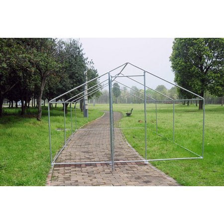 Walcut 20x10 ft. Large Metal Chicken Coop with Waterproof Cover and Chicken Wire Cage Walk in Chicken Run Coops, 20 x 10