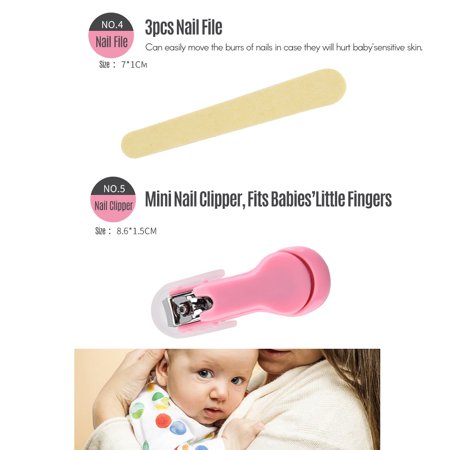 Abanopi Portable Baby Grooming Kit Baby Safety Care Set Nail Nail File Brush Comb Nasal Aspirator Scissors Electronic TherYellow,