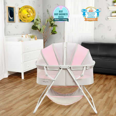 Dream On Me Karley Bassinet, Pink/Gray, Pink and Gray, Bassinet