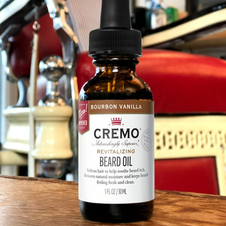 Cremo Beard Oil, Bourbon Vanilla, 1oz, Pack of 1