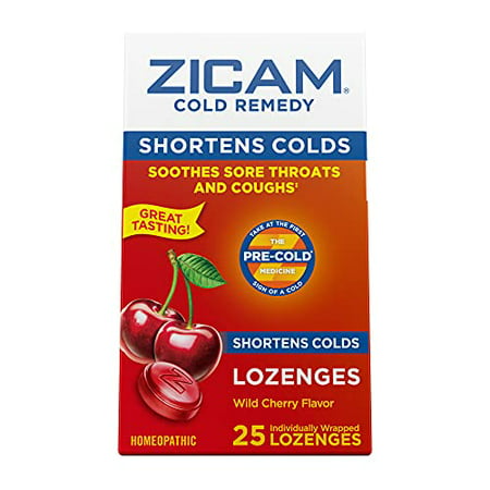 Zicam Cold Remedy Zinc Lozenges, Wild Cherry Flavor, (Pack of 1)