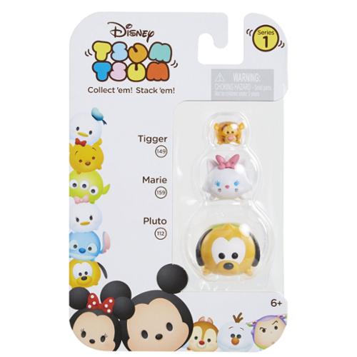 Disney Tsum Tsum Tigger, Marie & Pluto Mini Figures, 3 Pack
