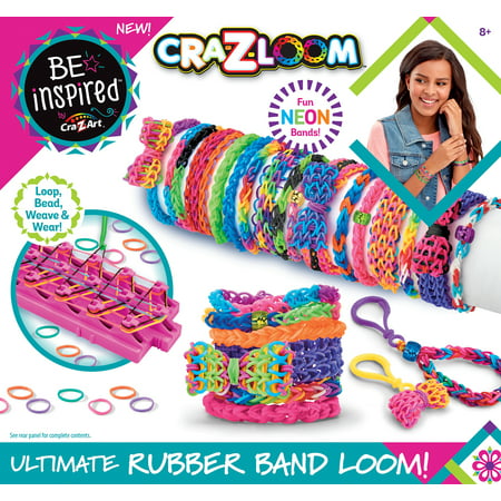 Cra-Z-Art Be Inspired Ultimate Rubber Band Loom, Unisex Ages 8 and up, Holiday Gift for Child