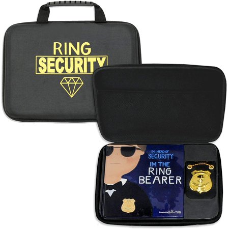Tickle & Main - Ring Bearer Gift Set ? Includes Book, Badge, and Wedding Ring Security Briefcase. I'm Head of Security - I'm The Ring Bearer!