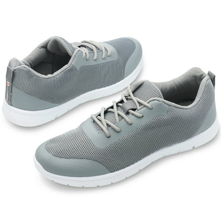Alpine Swiss Bolt Mens Mesh Sneakers Lightweight Tennis Shoes Casual TrainersGray,