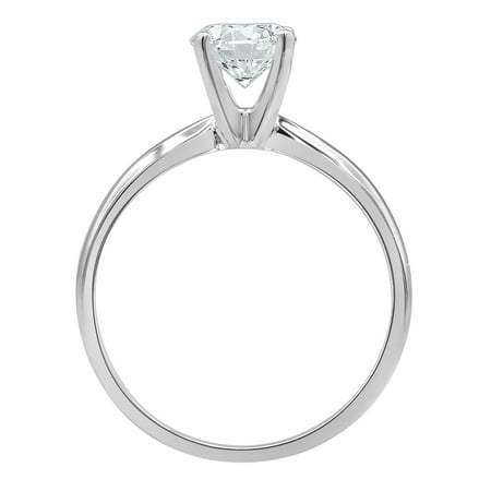 Unique Moments 1.00 ct Lab Grown Diamond Solitaire Ring in 14K White Gold (H, SI2)