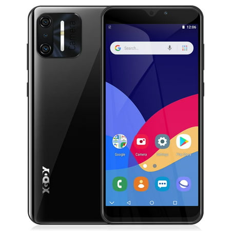 XGODY X13 Unlocked Android Smartphone, 6.0 Inch 4G Dual SIM and Dual 5MP Camera Cheap Cell Phone, Android 9.0 OS Phones, 3000mAh Massive Battery, Face Recognition (Black), Black