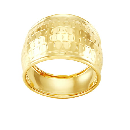 Brilliance Fine Jewelry Womens 10K Yellow Gold Dome Shape Ring, Size 8