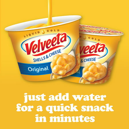 Velveeta Shells and Cheese Original Macaroni and Cheese Cups Easy Microwaveable Dinner, 8 ct Pack, 2.39 oz Cups, NA, NA