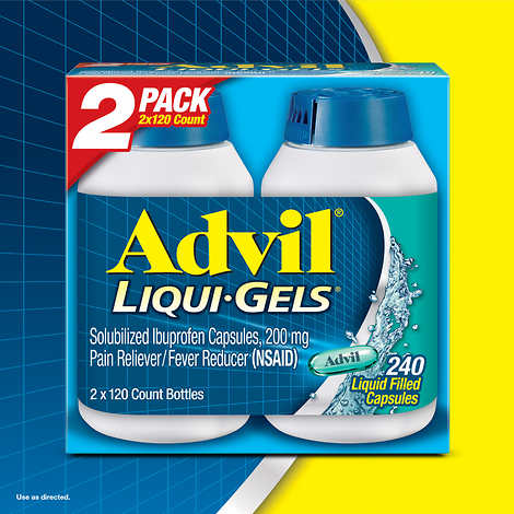 Advil Liqui-Gels, Ibuprofen, 200 mg., 240 Capsules