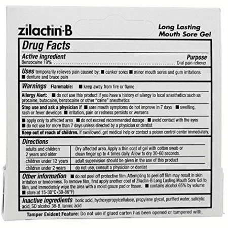 Zilactin-B 6 Hour Canker & Mouth Sore Relief