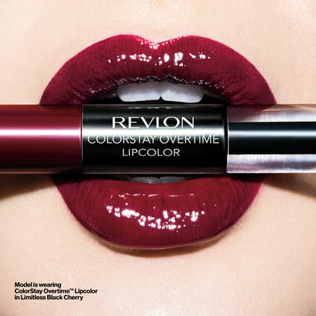 Revlon ColorStay Overtime Moisturizing Shine Lipstick with Vitamin E, Relentless RaisinRelentless Raisin,