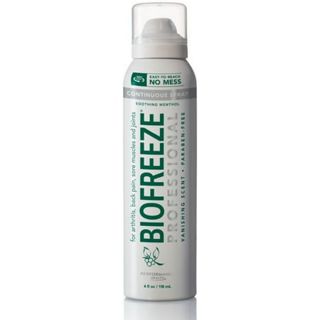 Biofreeze Pain Relieving Spray 4 oz. 360?? Spray, Colorless Formula, 10.5% Menthol 1 Each - (Pack of 2)