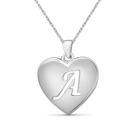 JewelersClub Initial Letter Pendant for Women | Customizable Sterling Silver A AlphabetMonogram Necklaces for Girls | Cursive Script Capital Letters | Personalized Jewelry Gift for Her