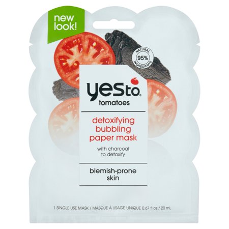 Yes To Tomatoes Detoxifying Bubbling Paper Mask, 0.67 fl oz