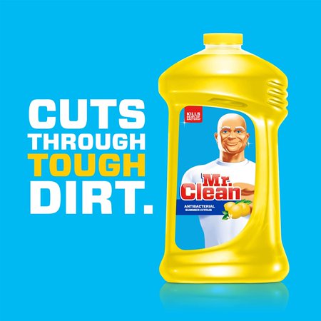 Mr. Clean Multi-Surfaces Summer Antibacterial Liquid All-Purpose Cleaner, Citrus Scent, 176 Ounce