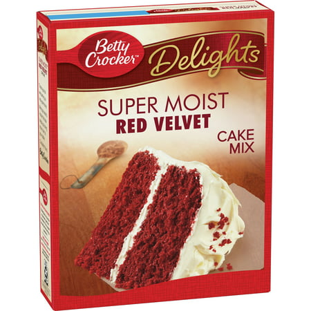 Betty Crocker Delights Super Moist Red Velvet Cake Mix, 15.25 oz.