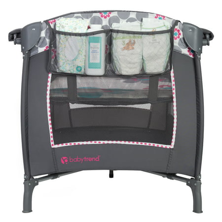 Baby Trend Lil Snooze Deluxe II Nursery Center Playard Travel Bag - Daisy Dots PinkDaisy Dots,