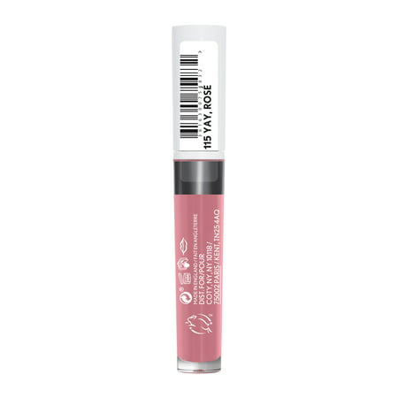 COVERGIRL Outlast UltiMatte One Step Liquid Lip Color, Rose, 0.12 oz, Lipstick, Lip Gloss, Matte Lipstick, Transfer Resistant, Moisturizing, VeganRose Pearl,