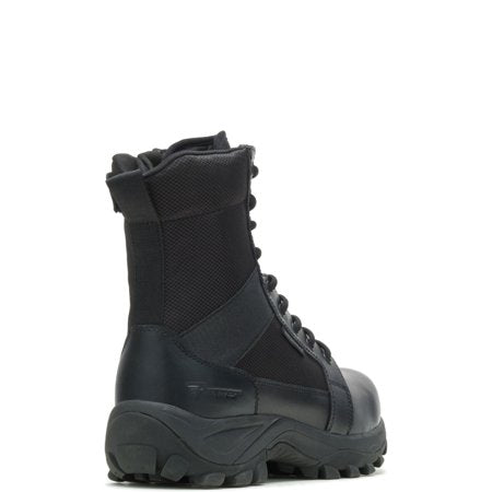 Bates Men's Fuse 8" Side Zip Waterproof Soft Toe Tactical Work Boots, Black, 7