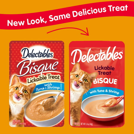 Delectables Bisque Tuna & Shrimp Flavor Soft Treats for Cats, 1.4 oz.