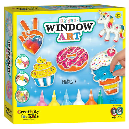 Creativity for Kids Easy Sparkle Window Art- Child, Beginner Craft Kit for Boys and Girls