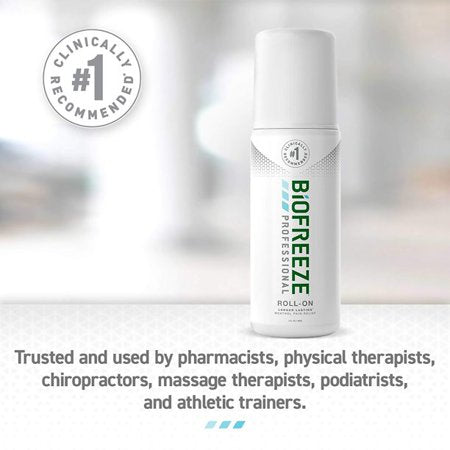 Biofreeze Professional 3 oz. Roll-On, Original Green Pain Relieving Gel