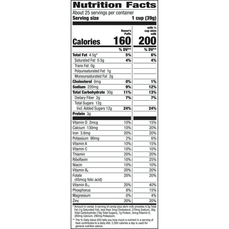 Reese's Puffs, Chocolatey Peanut Butter Cereal, 35 OZ Resealable Bag