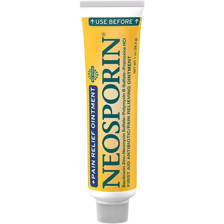 Neosporin Plus Pain Relief, Maximum Strength Antibiotic Ointment 1 oz (Pack of 4)