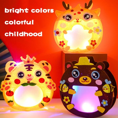 3D Art Kit for Kids - Makes a Light-Up Animal Lantern with Felt - Kids Gifts - DIY Arts & Craft Kits for Girls and Boys Ages 8-12#03,