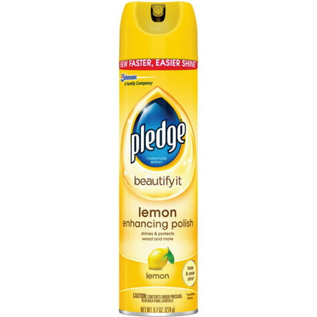 Pledge? Expert Care? Lemon Enhancing Polish, Aerosol, Lemon, 9.7 oz, Pack of 3