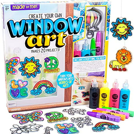 Made By Me Create Your Own Window Art - Paint Your Own Suncatchers - DIY Suncatchers - Arts and Craft Kits for Kids Ages 6 and Up