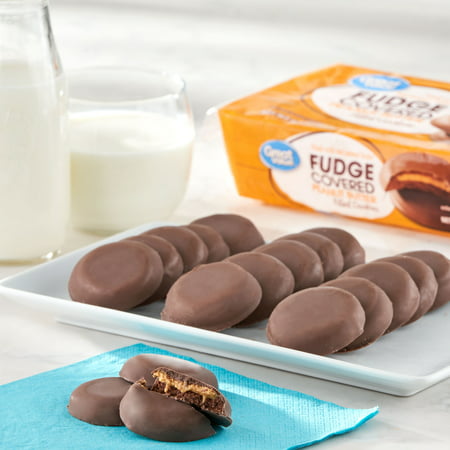 Great Value Fudge-Covered Peanut Butter-Filled Cookies, 9.5 oz