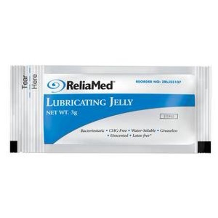 Cardinal Health ReliaMed Lubricating Jelly, Travel Size, 3g Foil Packets | Box of 30