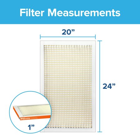 Filtrete? Micro Particle Reduction Filter, 20 in. x 24 in. x 1 in. , 1 Pack
